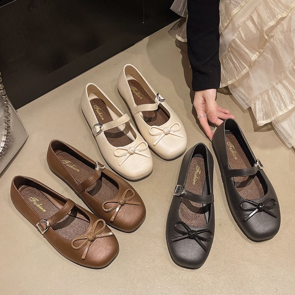 Mule Slip On - Sandales plates confortables à nœud papillon