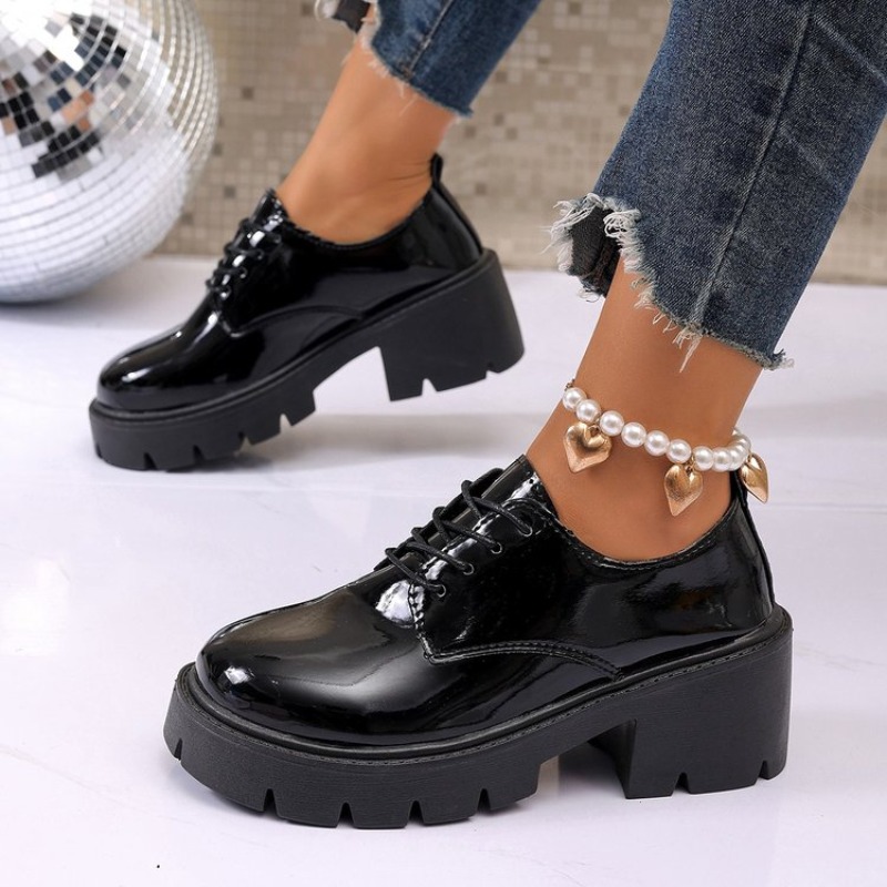 Nouvelles Chaussures Plates à  - Oxford Lace Up Women avis et prix